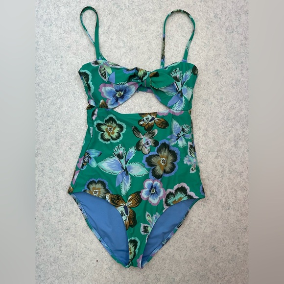 aerie Other - Aerie swimsuit one piece tie top floral flower full coverage